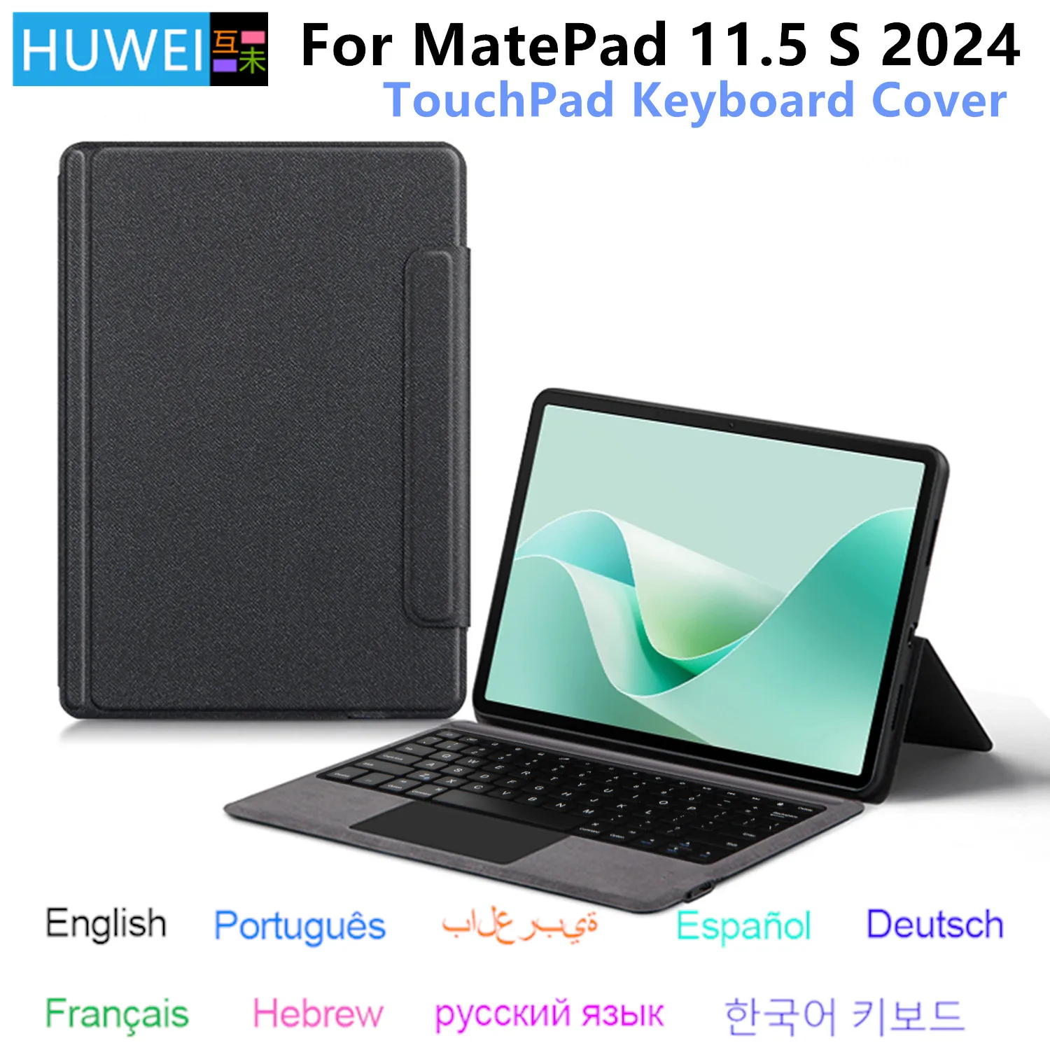 

HUWEI Keyboard Case For Huawei MatePad 11.5 S 2024 TGR-W09 W10 11.5" Tablet Protective Cover TouchPad Bluetooth Keyboard Cover