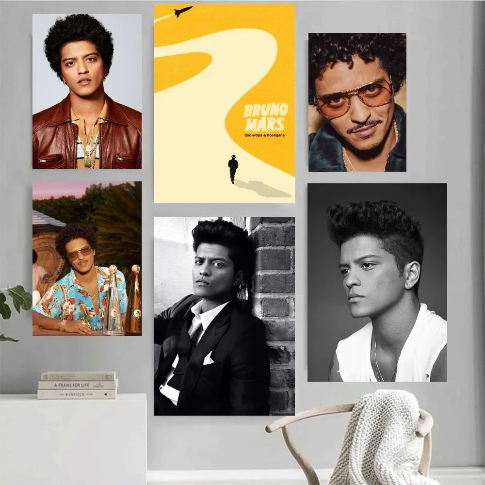 Singer Bruno Mars Poster Home Office Wall Bedroom Living Room Kitchen Decoration Painting