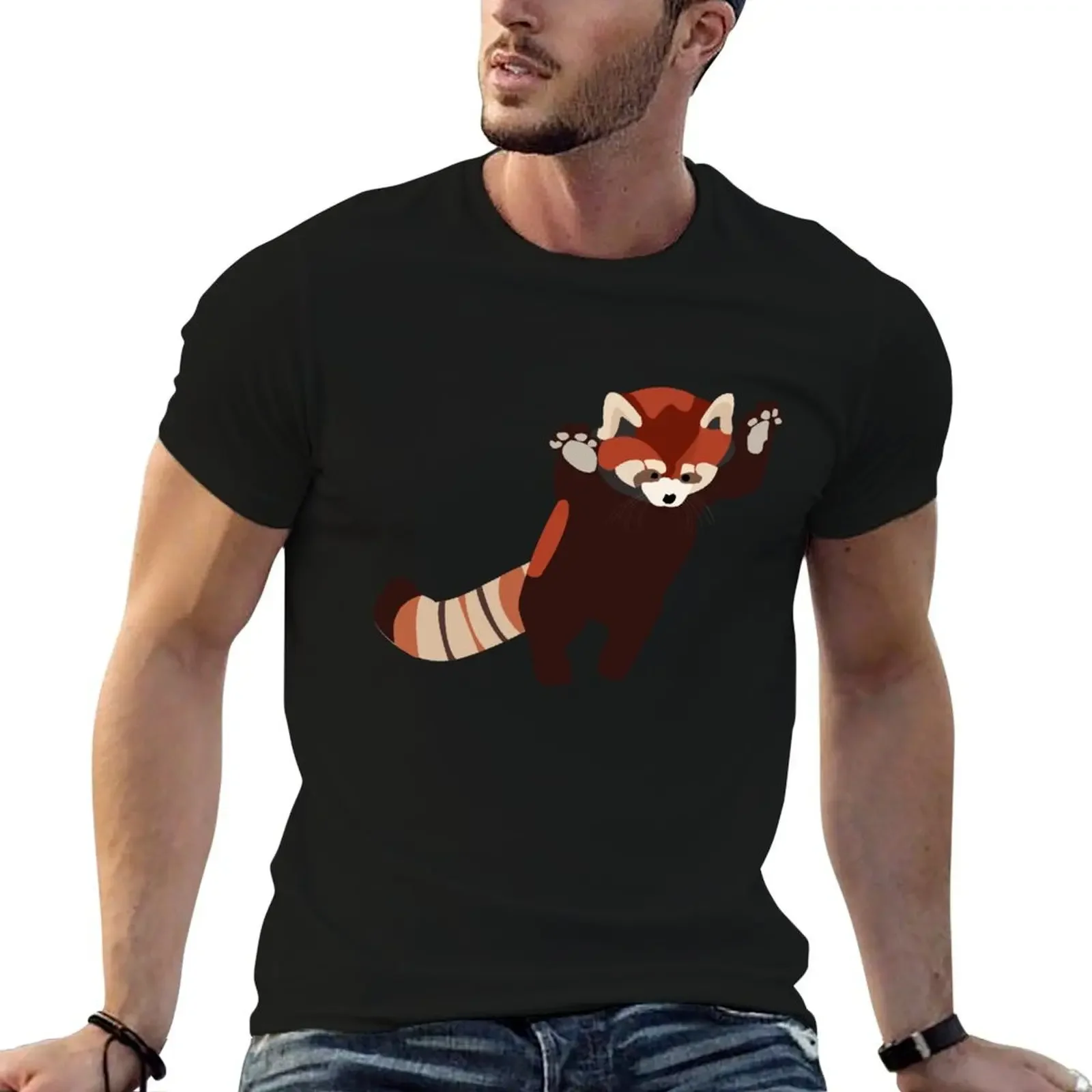 Jumping Red Panda T-Shirt cotton graphic tees plus sizes oversized graphic tee custom shirt men clothes