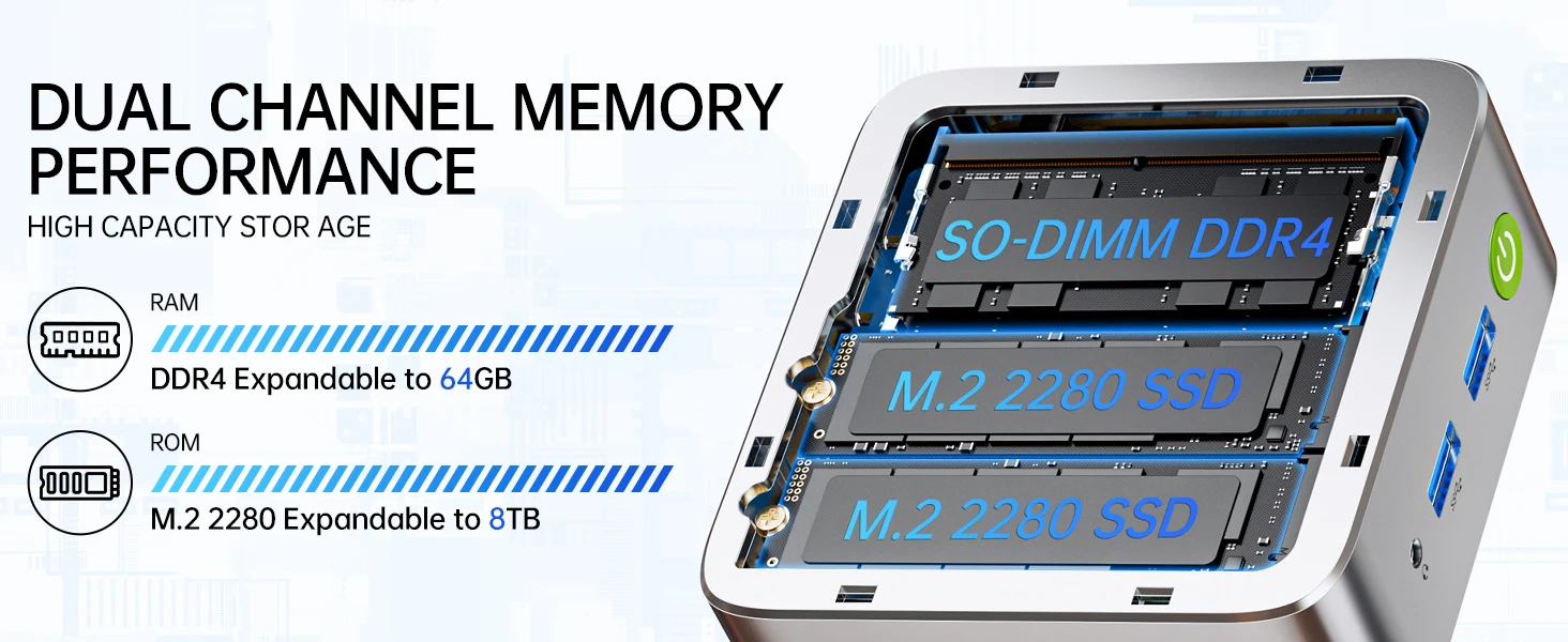 GMKtec NucBox G10 Mini Pc AMD Ryzen ™ 5 3500U 2*DDR4 SO-DIMM 16GB