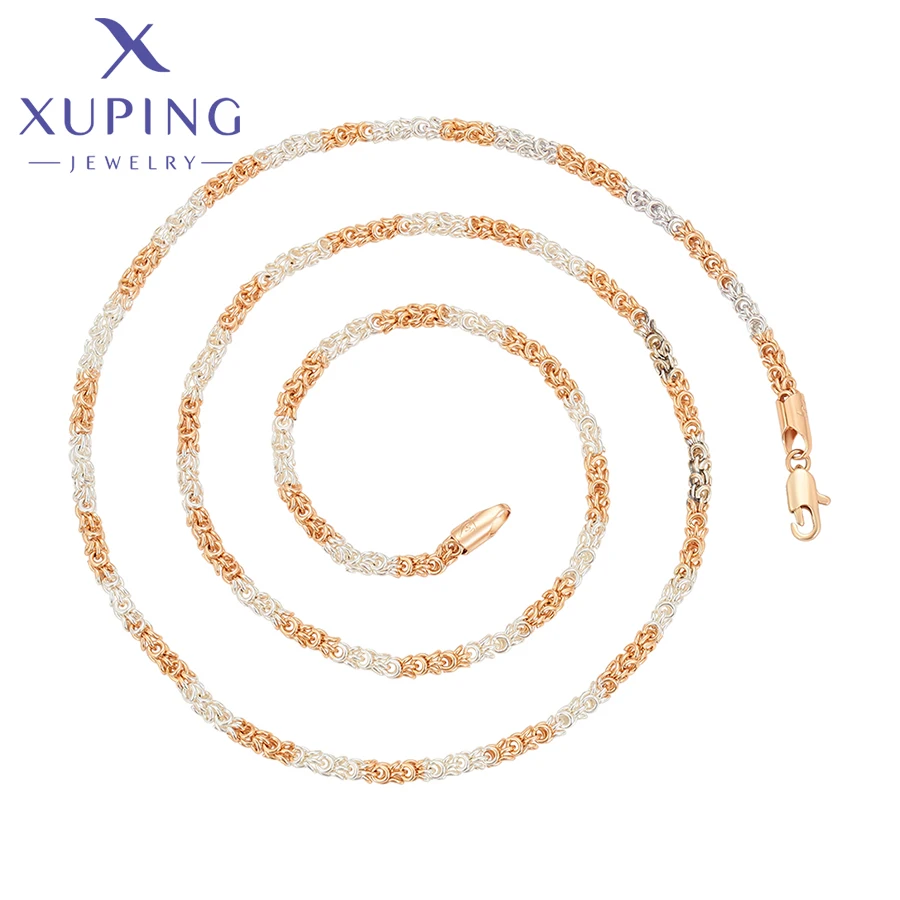 Ювелирные изделия Xuping, Новое поступление, очаровательные 60 см, разноцветные цепочки из медного сплава для женщин, изысканный подарок R363