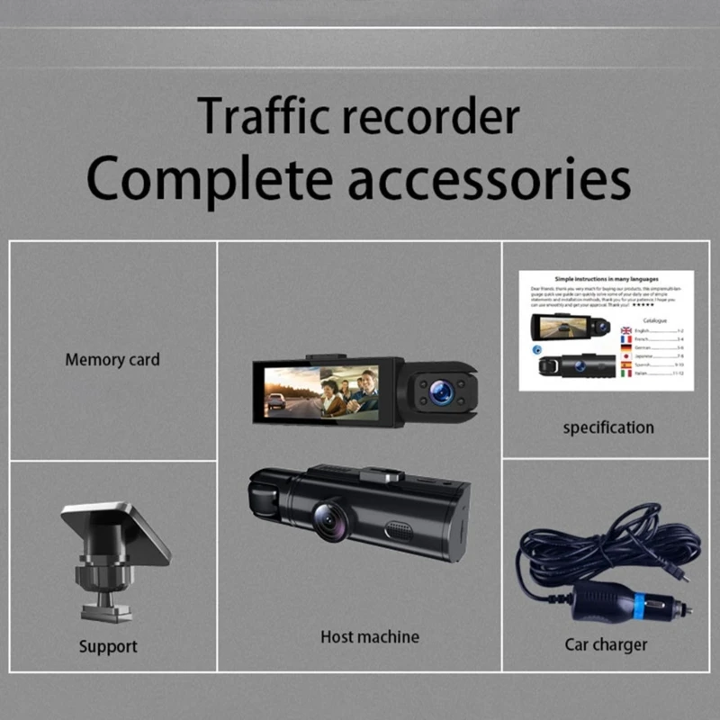 Description Picture 5 of itemEnhanced Vehicle Safety Dashboard Camera with 3 Way Recording, Face Recognition