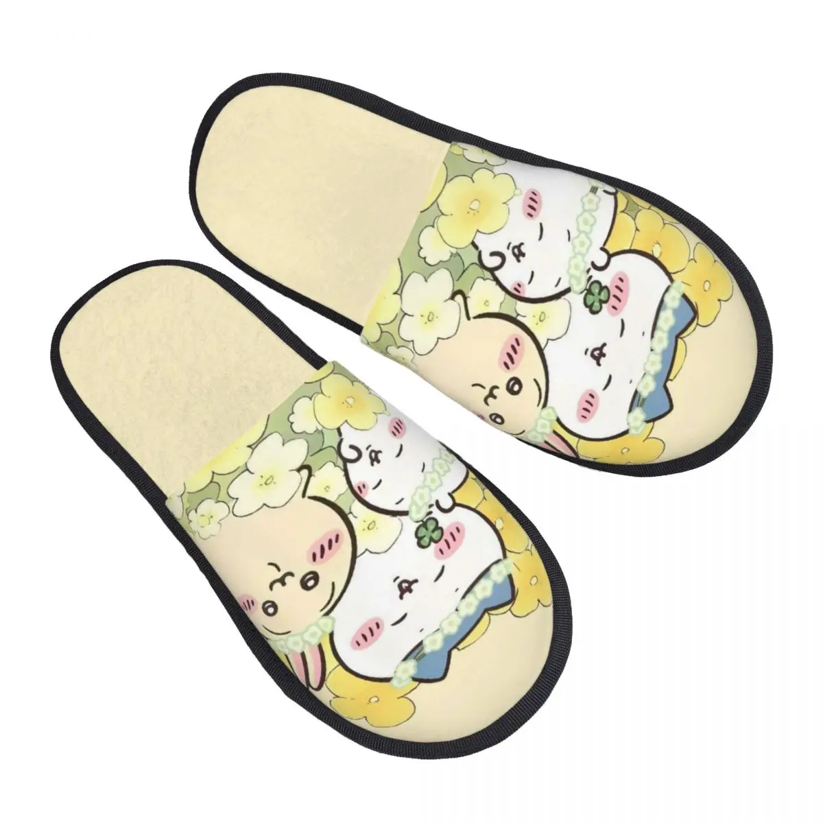 

Custom Chiikawa Cartoon Soft Memory Foam House Slippers Women Cozy Warm Anti-skid Sole Slipper