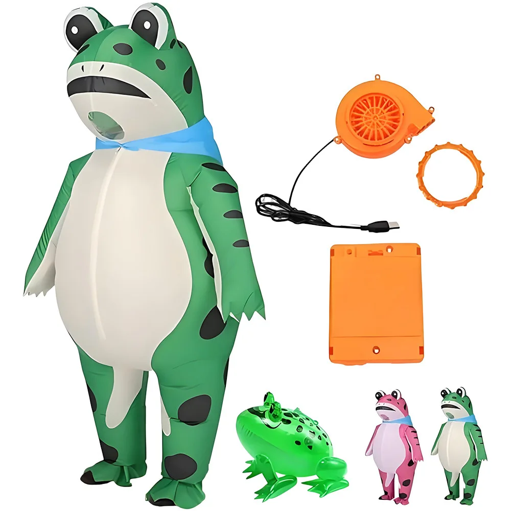 

Inflatable Frog Doll Costume Adult Cute Full-Body Frog Suit Role-Playing Party Halloween Costume No Brand Registered Trademark