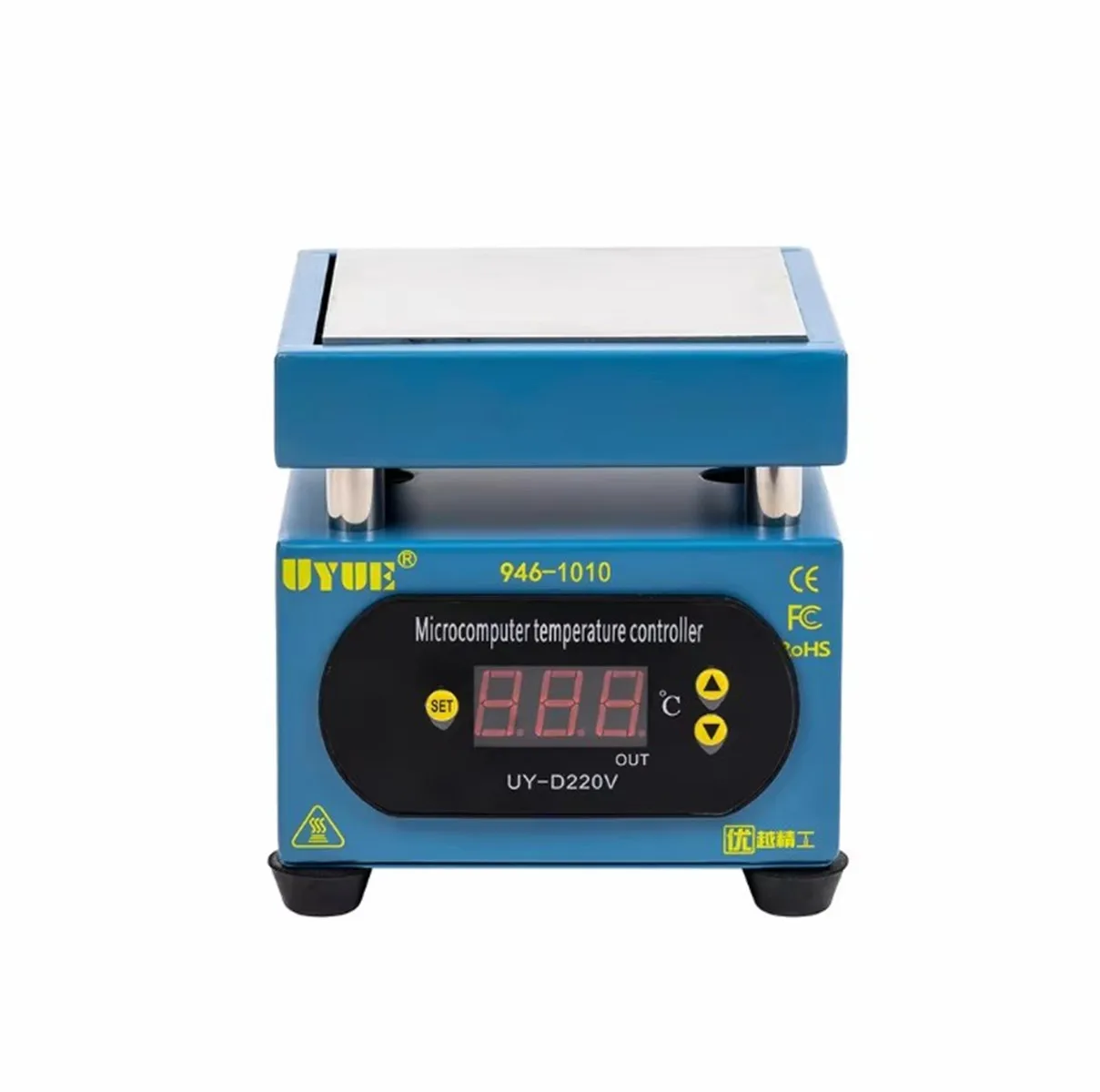 table-chauffante-a-temperature-constante-220v-300w-thermostat-a-ecran-divise-pour-telephone-portable-plaque-chauffante-pcb-station-de-prechauffage-100mm-x-100mm