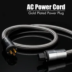 CRYO 12AWG OFC 전원 케이블 EU/US 전원 코드 공급 슈코 오디오 금도금 플러그 슈코 AC 앰프 전원 코드