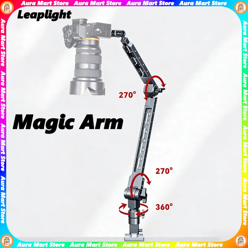 

LEAPLIGHT Гибкий 360 ° Поворотный кронштейн Magic Arm W с C-образным зажимом для крепления камеры, консольная стойка, шарнирный держатель для телефона/iPad