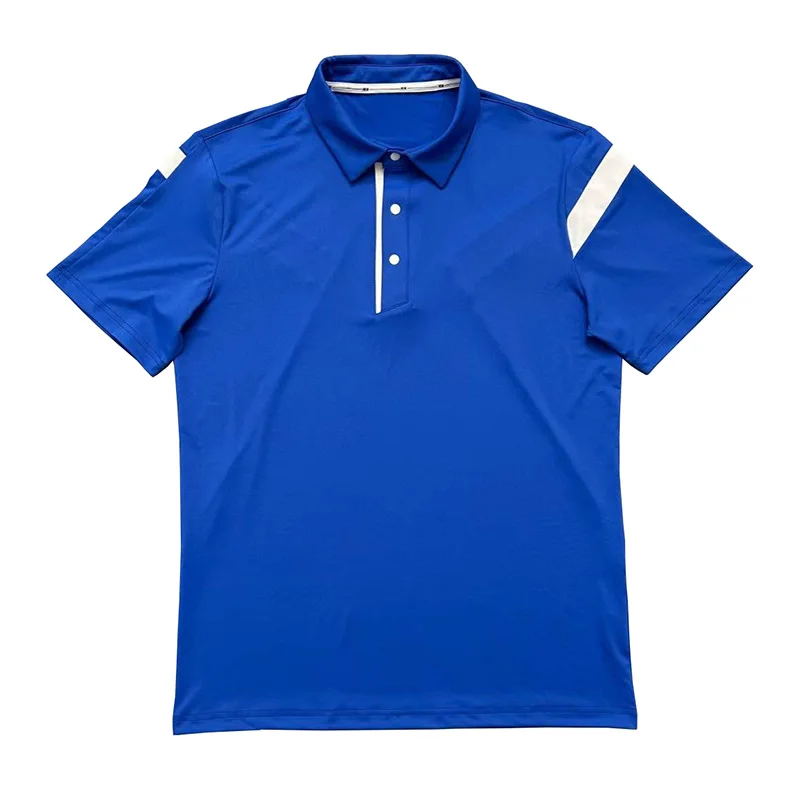 Men's Spring/Summer New Products Golf Outdoor Quick drying Sports Shirt Color blocked Short sleeved T-shirt Versatile POLO Shirt