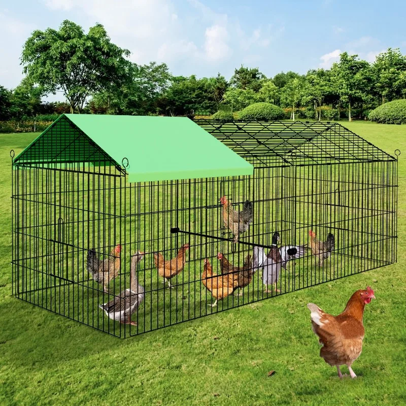 

Metal Chicken Coop Enhanced Steel Poultry Layer Cages Easy Installation Farm Automatic Animal Shelter Chicken House