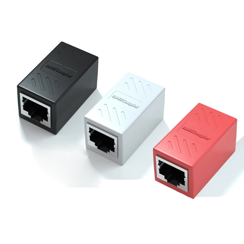 

New RJ45 Connector Cat7/6 Ethernet Adapter Gigabit Interface Network Extender Convertor For Extension Cable Female to Female