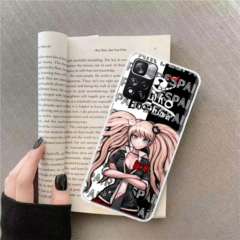 Anime DANGANRONPA Junko enoshima Phone Case For Xiaomi Redmi Note 13 Pro Plus 5G Capa 12 12C 9 9T 9C 10 10C 8 7 6 10A 9A K70 K60