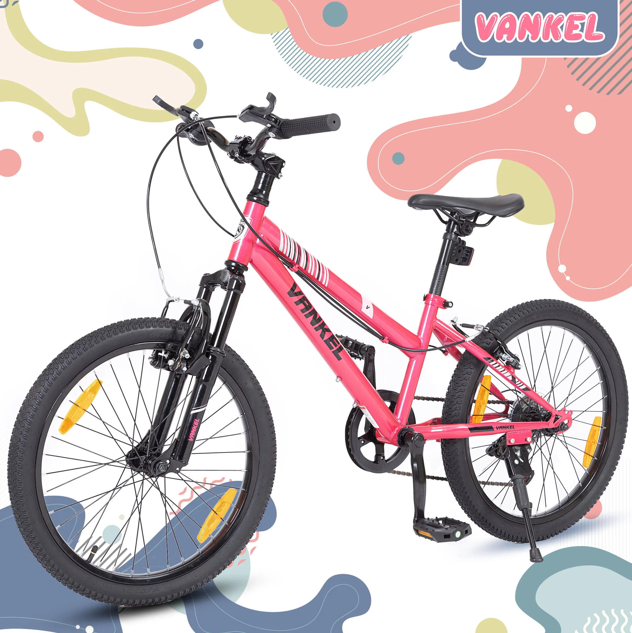 Sinaopus 20-Zoll-Kinderfahrrad für Jungen und Mädchen im Alter von 6–9,6-Gang-Leichtgewicht-Mountainbike, Schaltwerkgetriebe und V-Bremsen, Aufsitzgeschenk