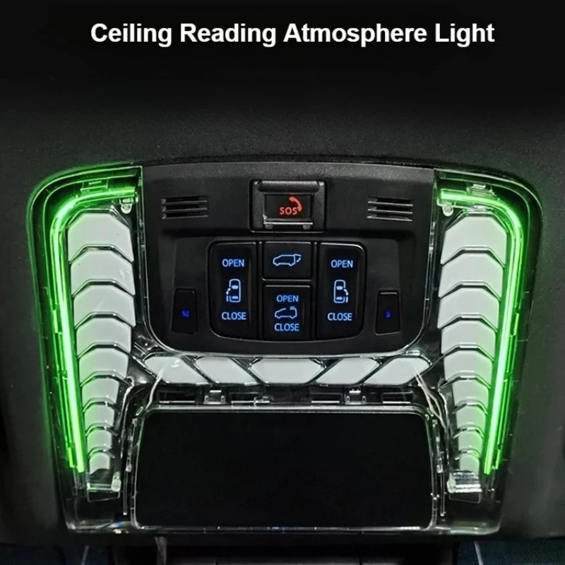Car Front Ceiling Reading Lamp Colorful Led Atmosphere Light Car Interior Modification Accessories For Toyota Alphard 30 Series