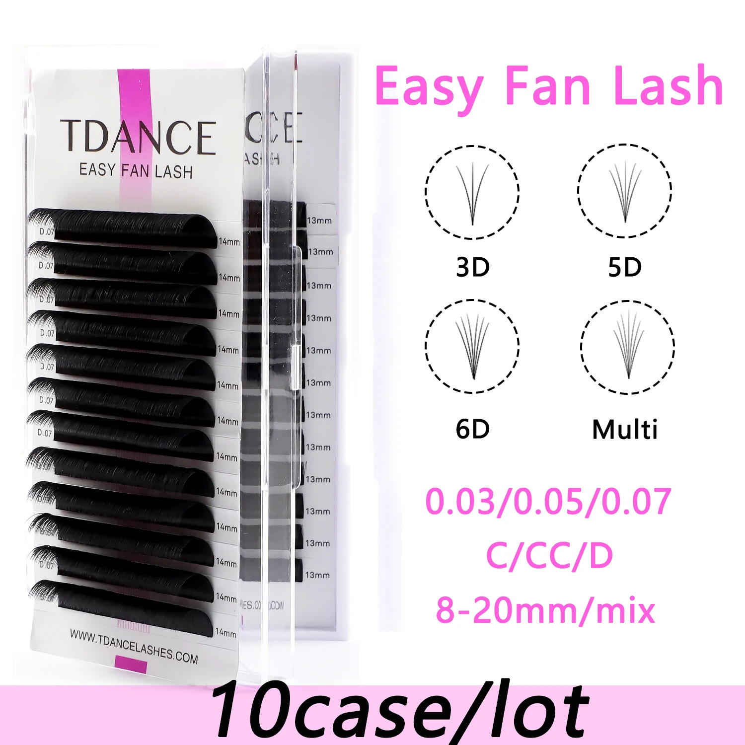 

TDANCE 10pcs/lot Rapid Blooming Volume Eyelash Extensions self fanning Fast Fan Individual Lashes Rapid Automatic Blooming