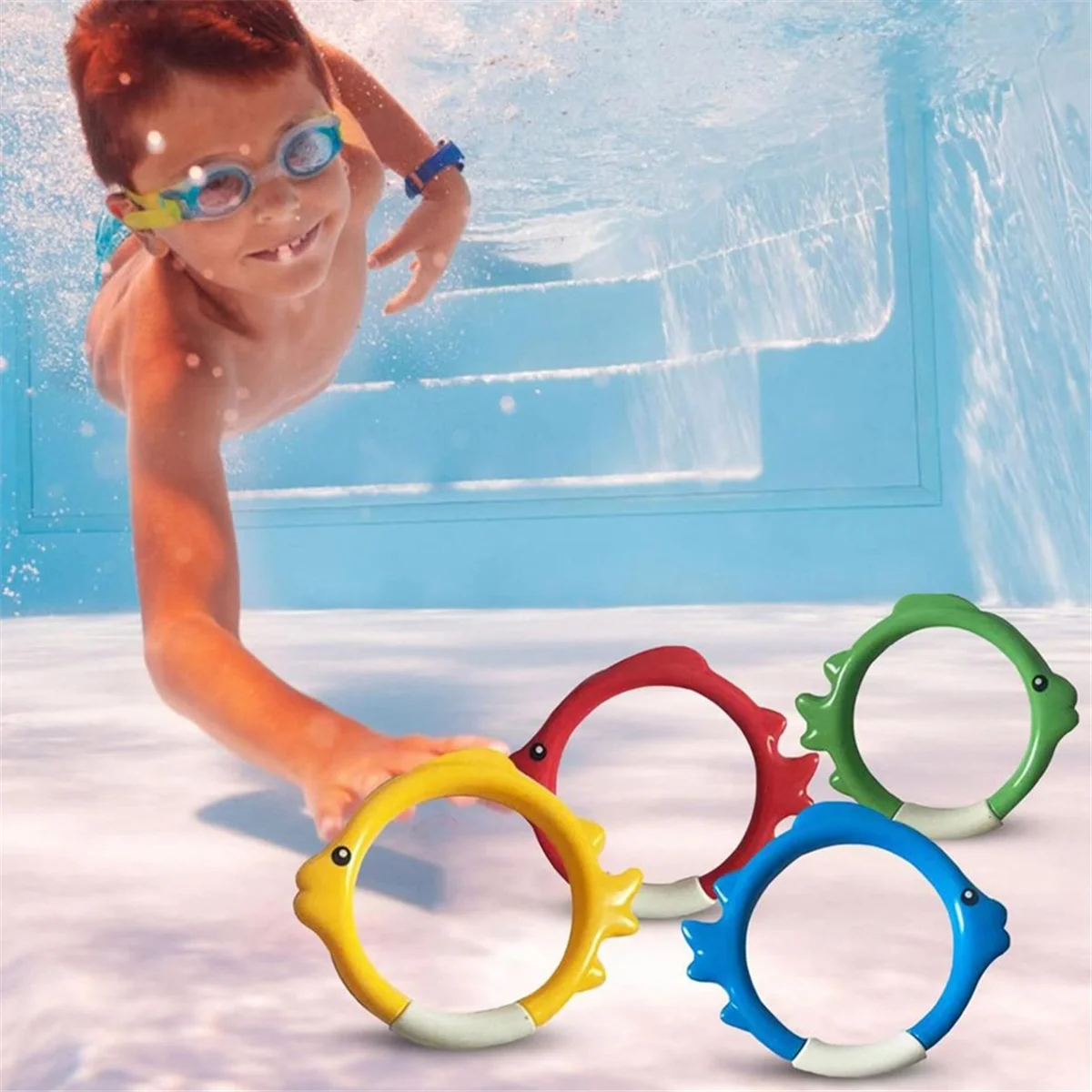 Diving Rings Toys Diving Toy to Dive 8pc Swimming Training Form Swimming Form