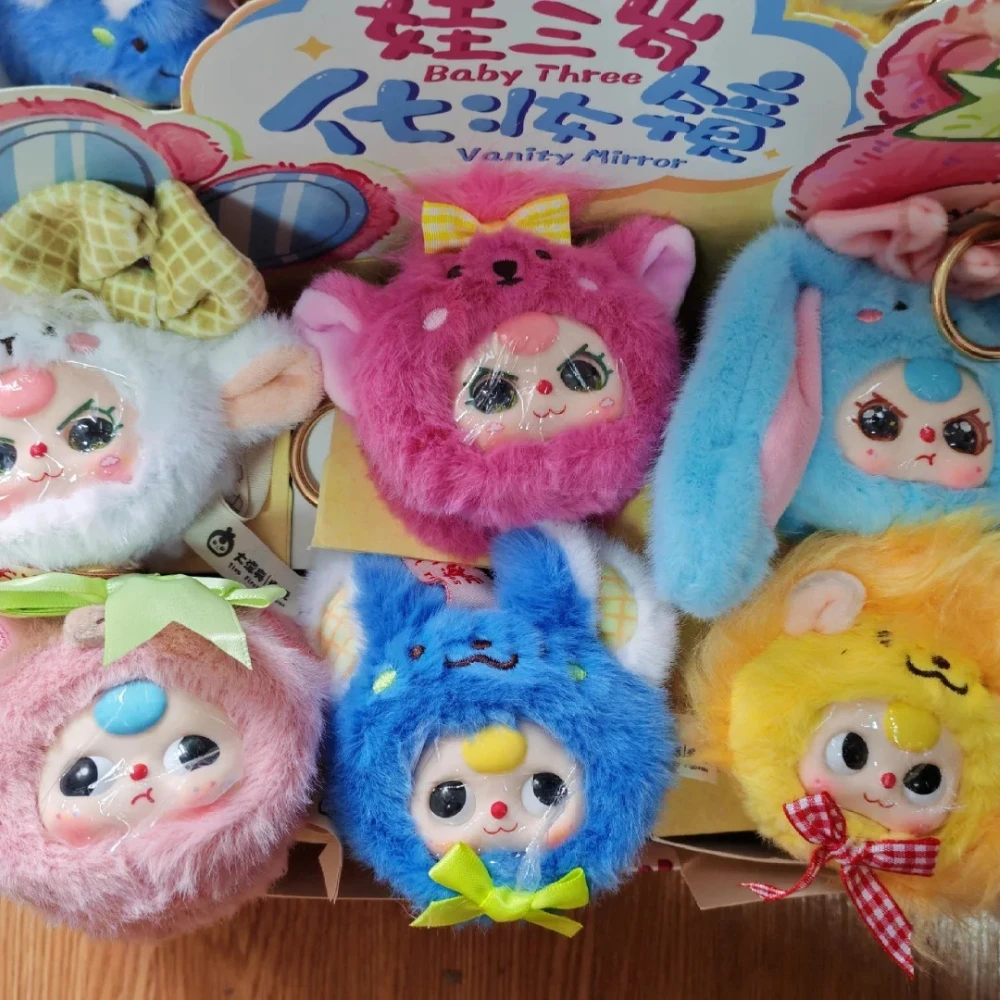 

Baby Three Зеркало для макияжа Слепая коробка Kawaii Коллекционная плюшевая кукла Зеркало для макияжа Сюрприз Таинственная модная игрушка Красивый подарок для девочек