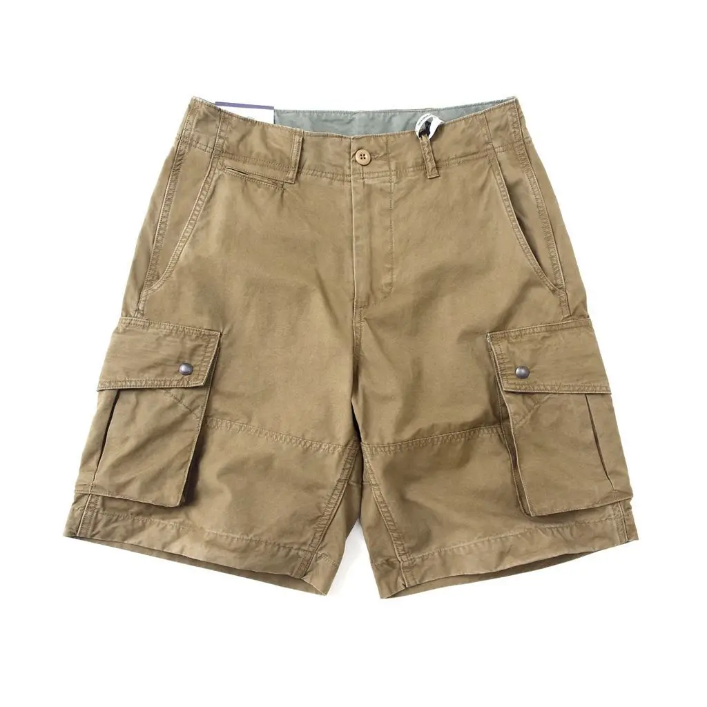 

26SS Japanese Amekaji Heavyweight Vintage Distressed Washed Multi-Pocket Cargo Shorts Summer 100% Cotton Washed Loose Fit Pants