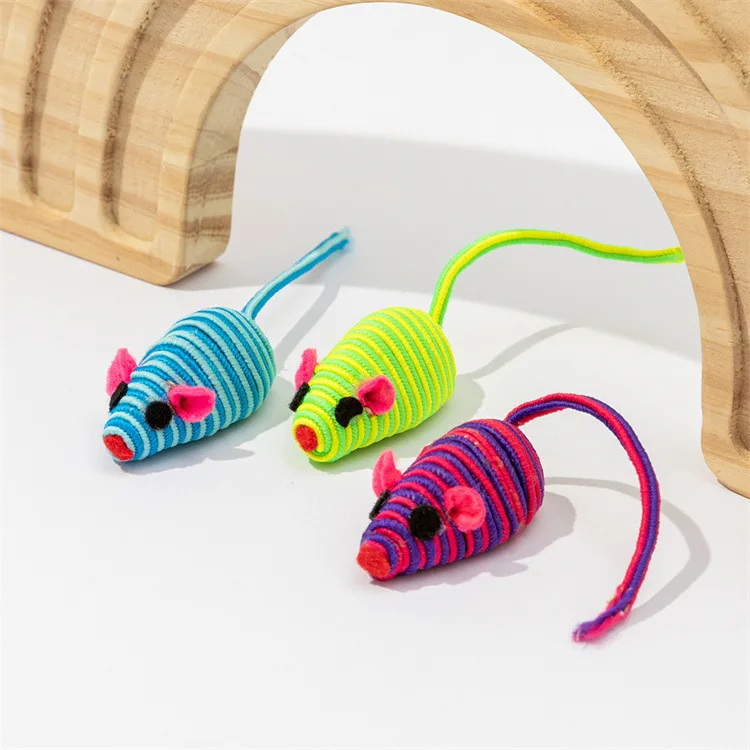 Pet Cat Toys Colorful Winding Mini Mouse Cat Toys Pet Supplies