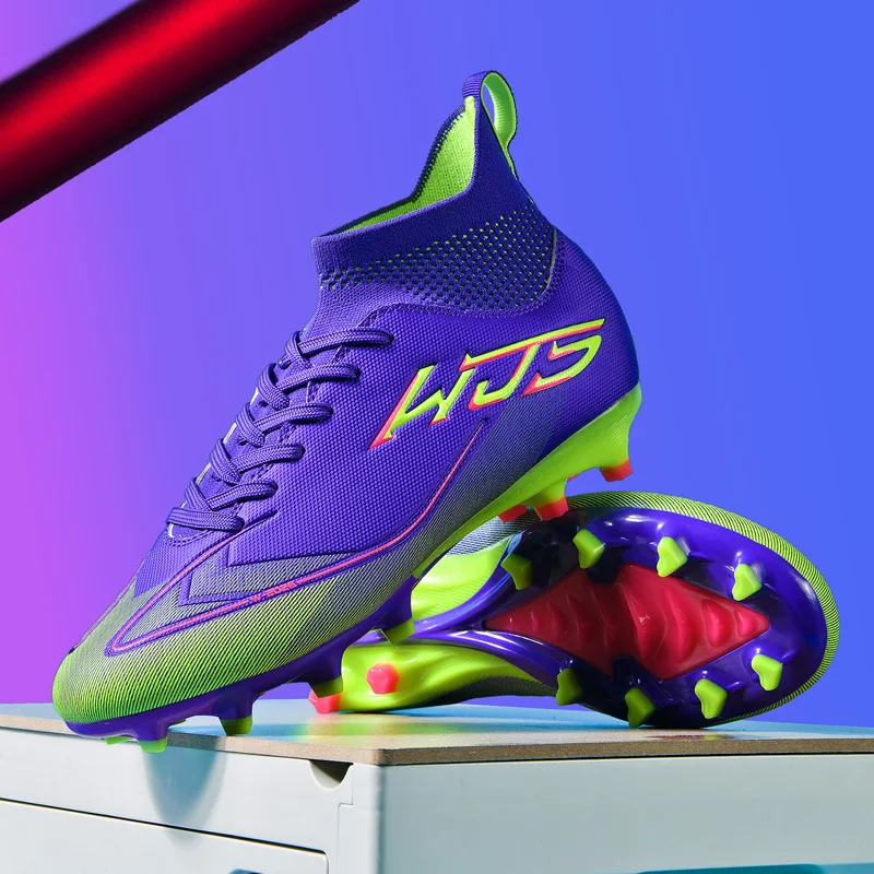 Training Men Soccer Shoes Society Cleats Professional Football Shoes Indoor Non-Slip Football Field Boots High Cut Sneaker
