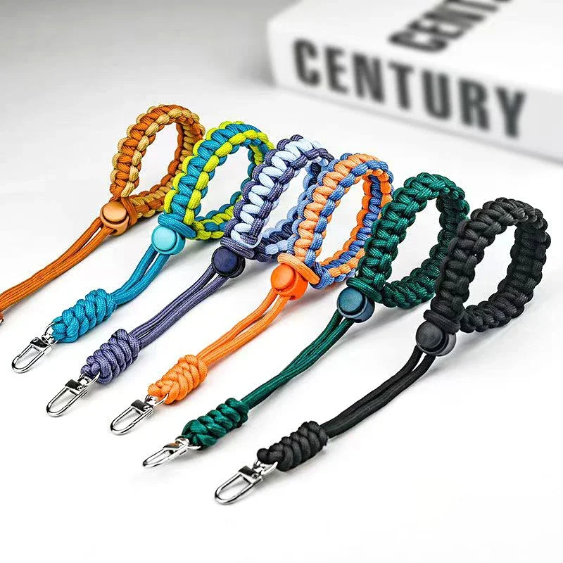 Handwoven Adjustable Mobile Phone Charm Holder Universal Lanyard Wrist Strap Outdoor Sports Convenient Safety Anti-drop Rope