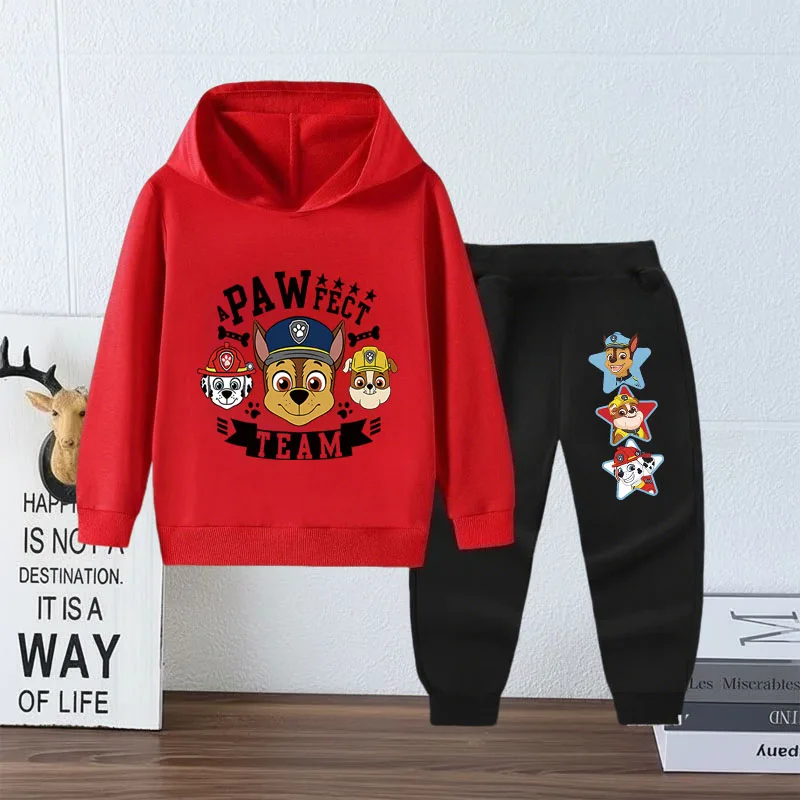 2026 Autumn Spring Children's Clothing Set Boys Thin Sweatshirt and Sweatpant Two Piece Suit PAW Patrol Kids Tracksuit Sweatsuit