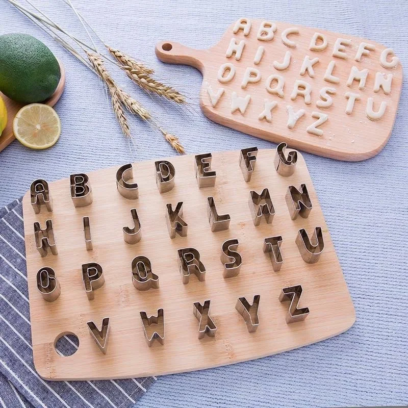 26-Letter Cookie Mold Set - Family And Children's Fruit Slicing Mold set - Decoration Tools - Frosting Cutting Set