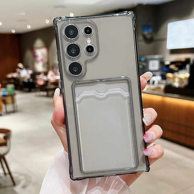 حافظة ناعمة من السيليكون لهاتف سامسونج جالاكسي S25 S24 S23 S21 FE S22 Ultra Plus حافظة للبطاقات شفافة مضادة للصدمات Fundas #3