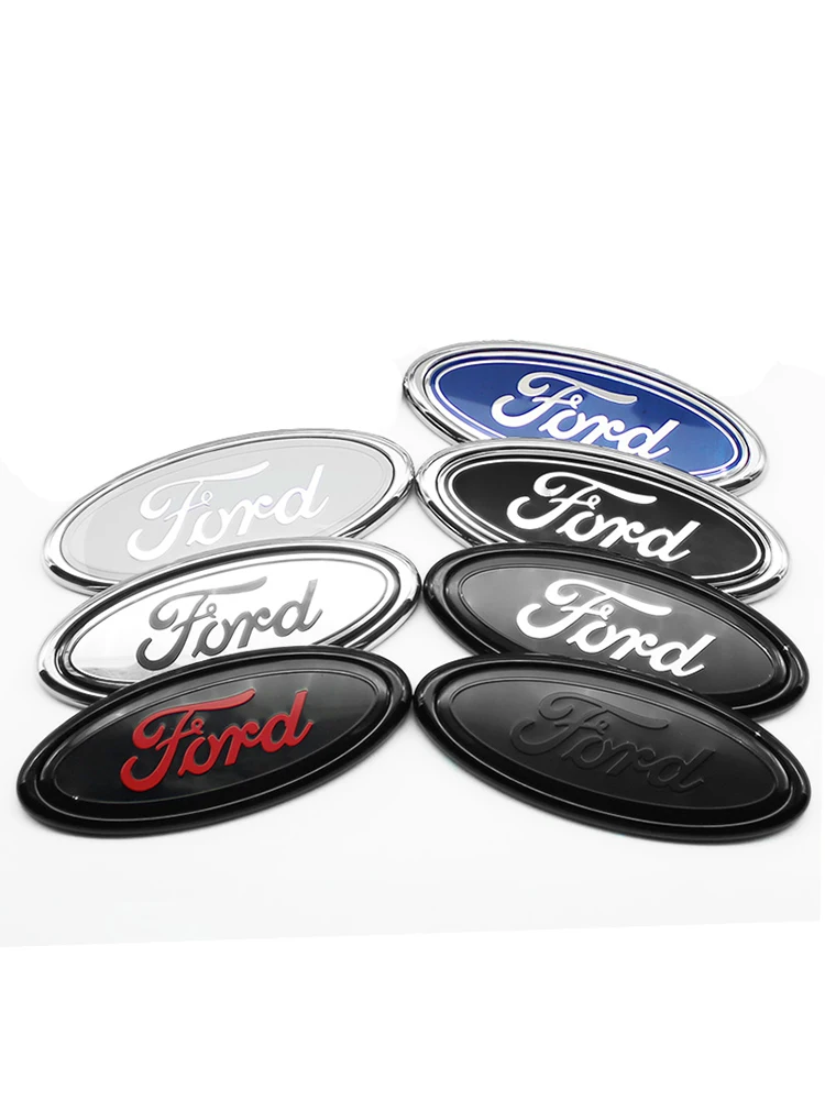 114mm 150mm 175mm Auto Grille Kofferbak Kap Deksel Logo Decor Cover Voor Ford Focus Fiesta Ranger Mondeo Mustang Accessoires - afbeelding 2