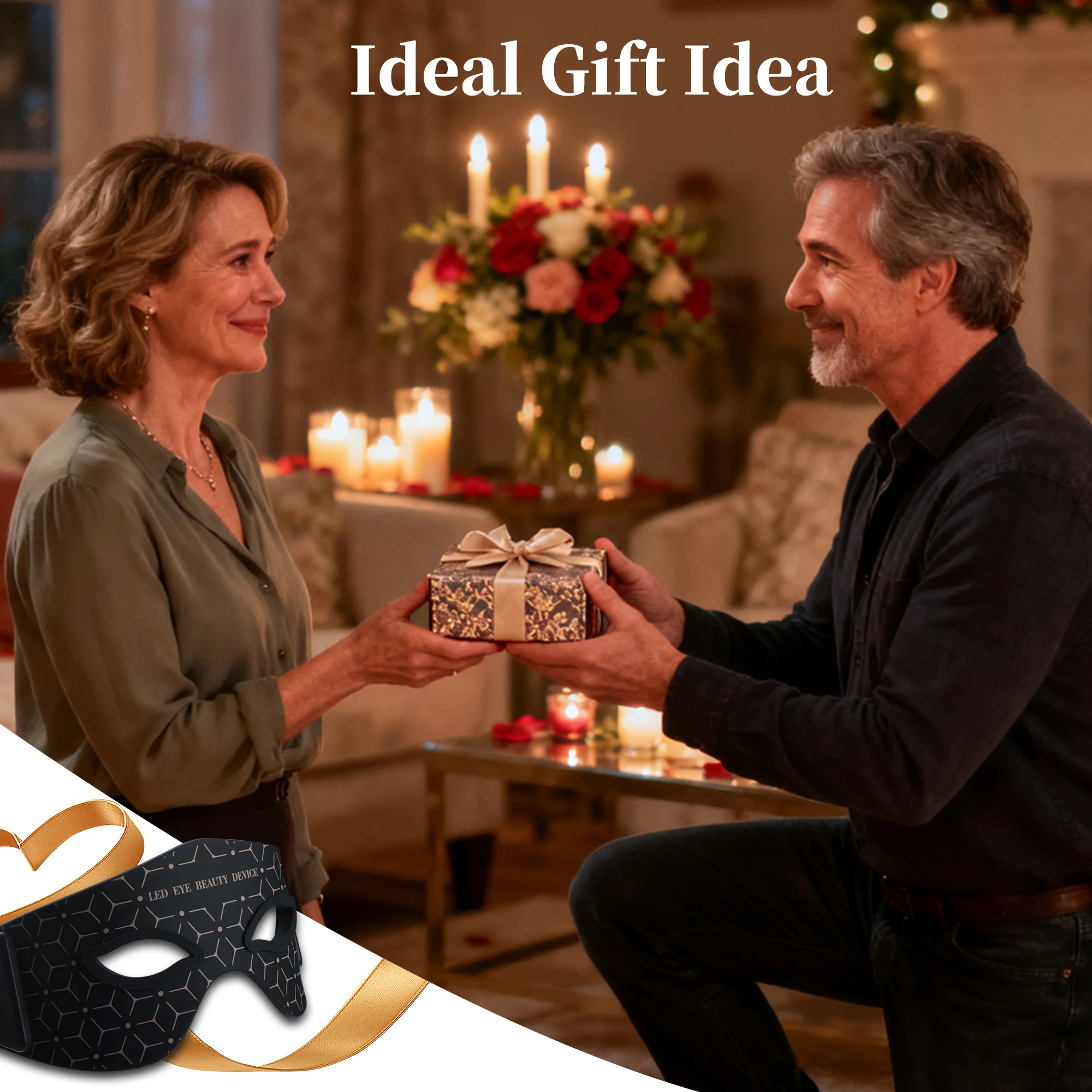 JVV الضوء الأحمر العلاج بالأشعة تحت الحمراء قناع عين 630nm 850nm يخفف المضادة للتجاعيد عيون الهالات السوداء لعيد الميلاد جهاز العناية بالجمال المنزلي #6