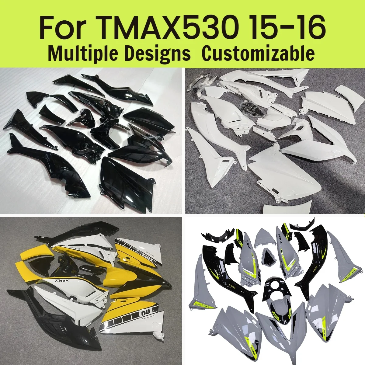 

TMAX530 2015 2016 Cool Fairing Kit for YAMAHA T-MAX530 15 16 Aftermarket Bodywork Full Fairings ABS Cowling