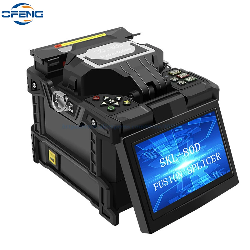 SKL-80D A-80D Fully Automatic Optic Fiber Core Alignment Fusion Splicing Welding 7800mAh Fiber Optical Splicing Machine 100‑240V