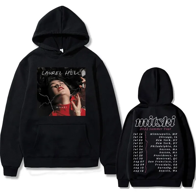 

Hot Sale Singer Mitski Laurel Hell Poster Music Album Print Hoodie Men Women Fashion Fleece Cotton Sweatshirt Man Loose Hoodies