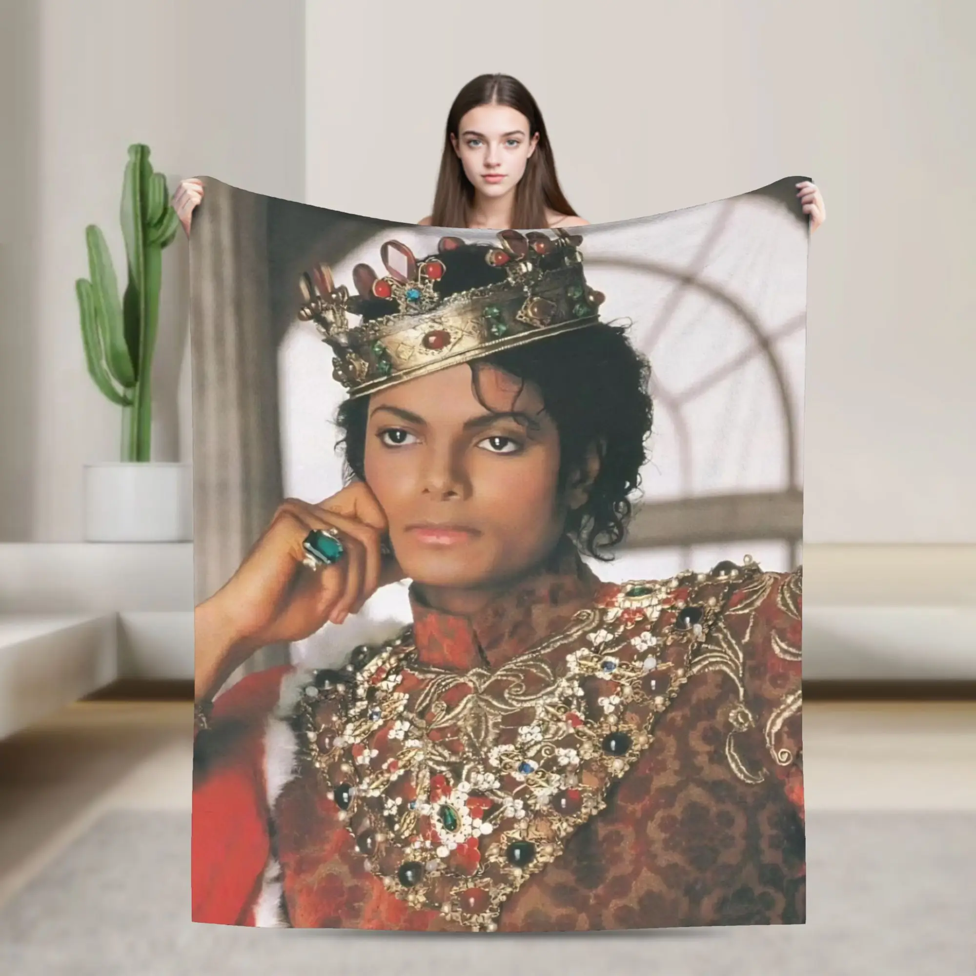 Super Star Michael Jackson Blankets Flannel Summer  Multi-function Ultra-Soft Throw Blankets for Home Office Plush Thin Quilt