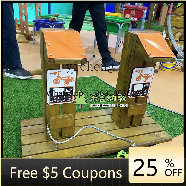 

ZZ Kindergarten Riding Area Antiseptic Wood Children's Traffic Deceleration Ramp Command Platform Charging Pile