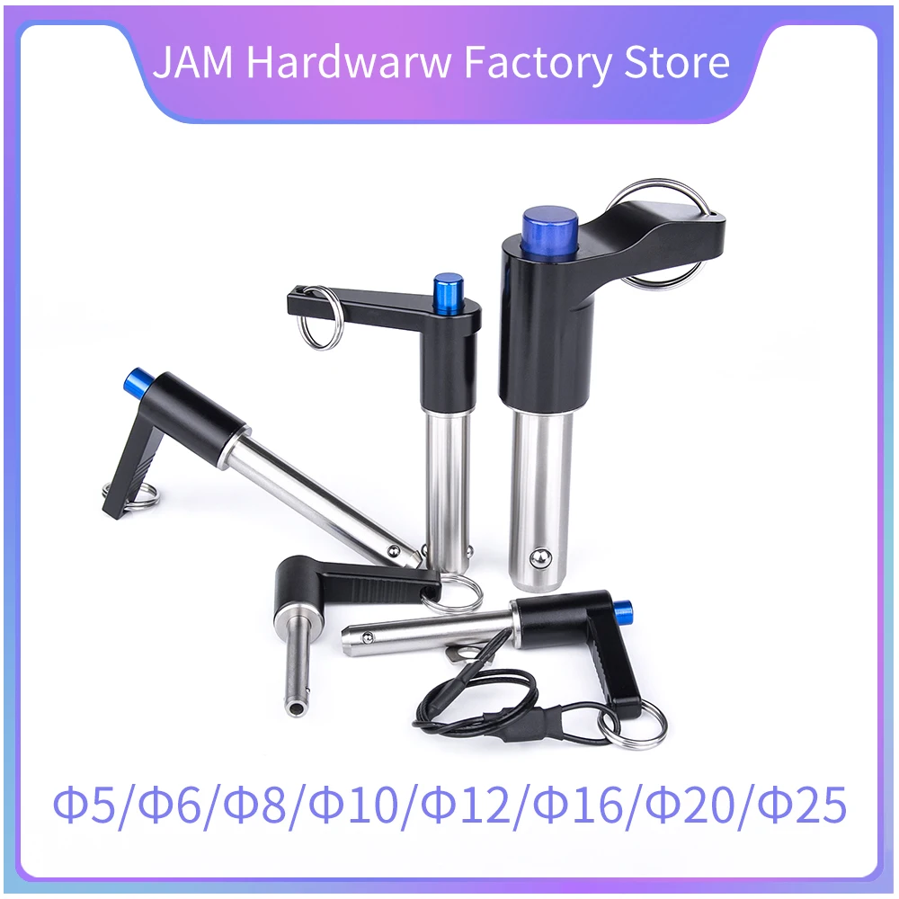 

Dia 14/16/20/25mm MJ118 Marine Grade Fastening Ball Lock Pin Quick Release Safety Positioning Pin For Boat Deck Hinge