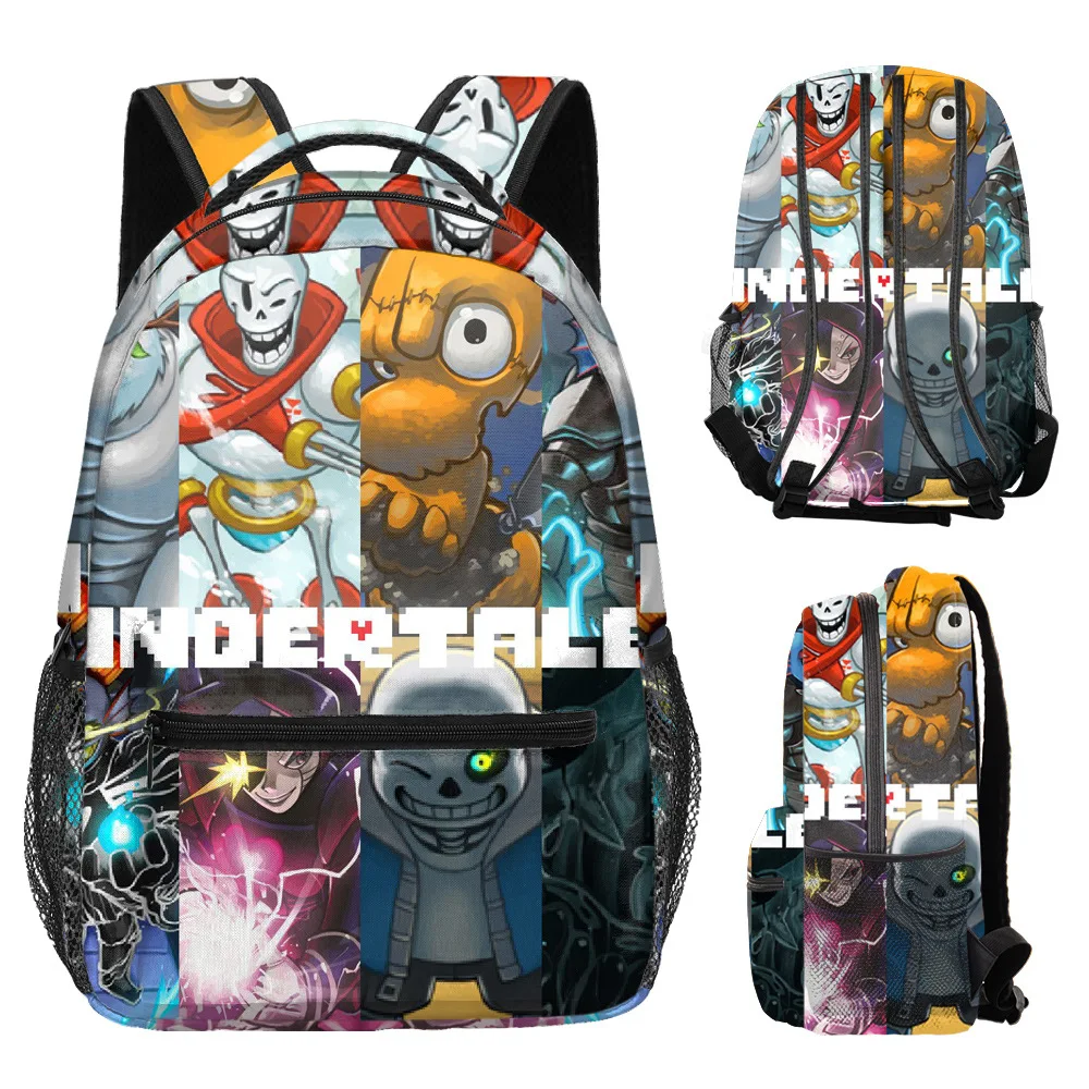 Cartoon Popular Funny Undertale student Bookbag Notebook Backpacks 3D Print Oxford Waterproof Boys/Girls Travel Backpacks