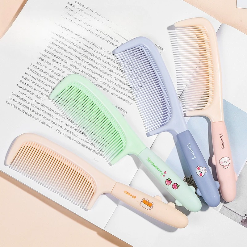 

Cute Cartoon Plastic Comb for Womens Long Hair Suitable for Home Use Portable Anti-static Children Straight Hair Styling Brush