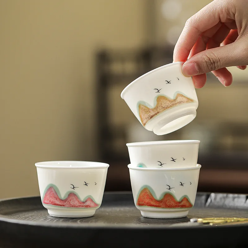 Mid Autumn Festival Teachers Day Gift Tea Cup Set Premium Master Teacup Souvenir For Elders Home Tea Ceremony Table Decor Gift view 3