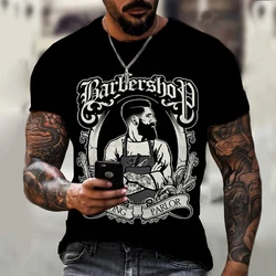 Street Men's T-shirt Hairdressing Pattern Casual Short Sleeve O Neck Fashion Hot Seller Funny 3D Printed Harajuku Hip Hop Shirt