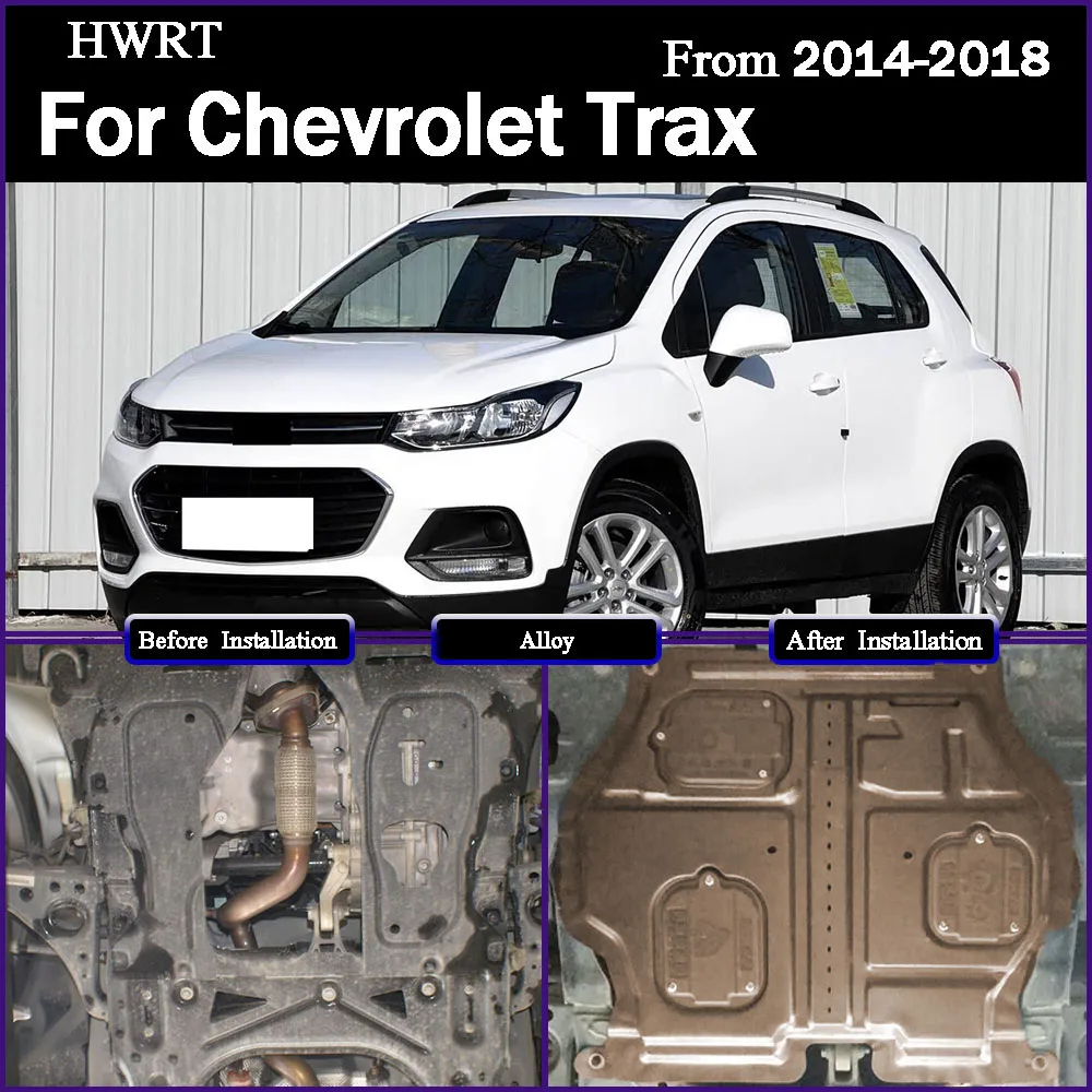 高品質ブラックアンダーエンジンガードマッドガードボードスプラッシュシールドマッドフェンダープレートパネルシボレートラックス2014-2018 1.4T用