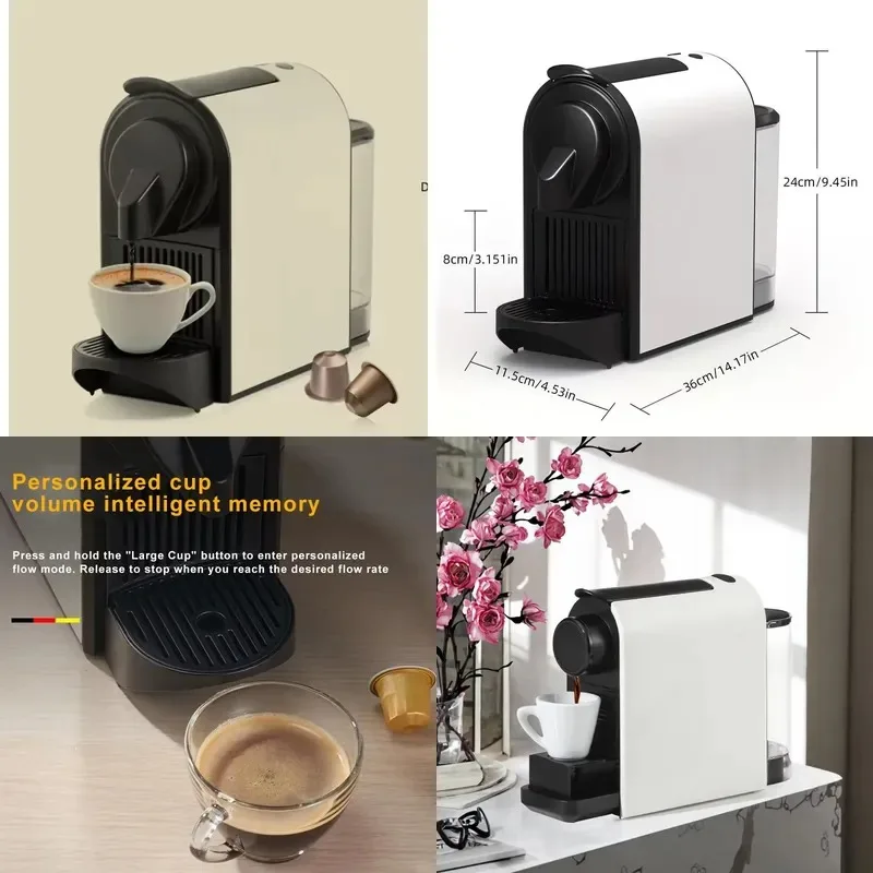 Automatic Electric ABS Plastic Capsule Coffee Machine 20 Bar Pressure 0.7L Water Tank for Kitchen Office Hotel English