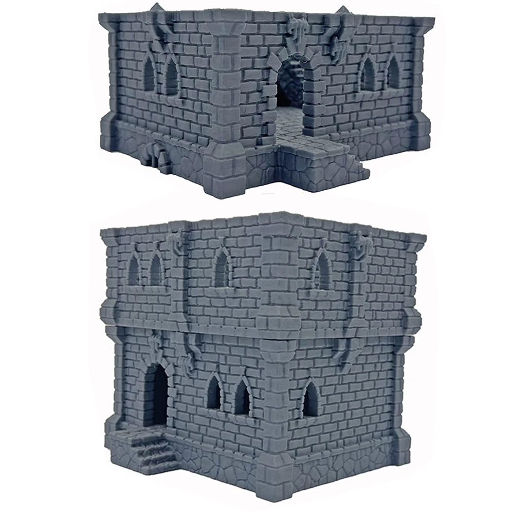 

Tabletop Terrain Ruin Brick Town Rubble Building for D&D 3D Printed Terrain Ruins Building