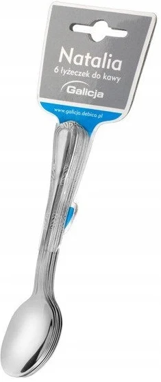 ملعقة حلوى الشاي والقهوة ناتاليا فضية 6 قطع #1