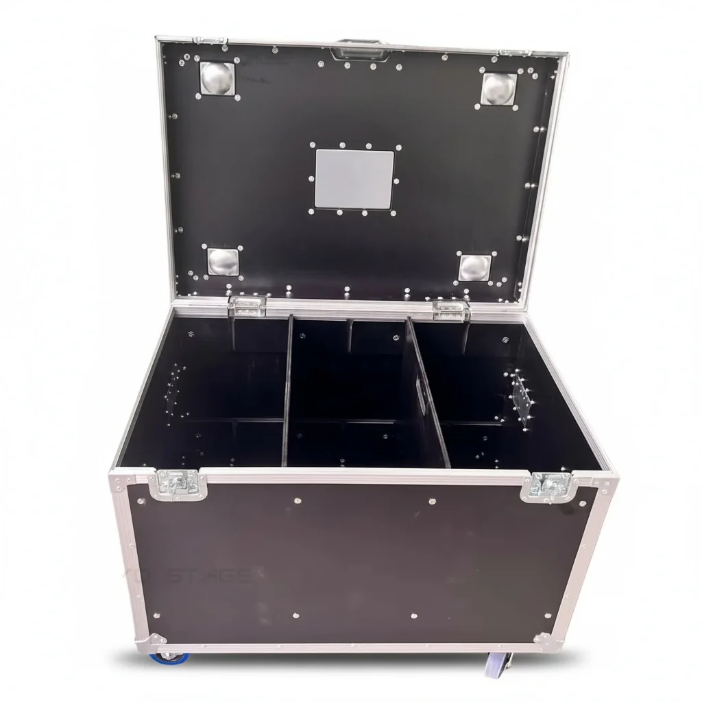 ATA Road Case, 900x600x750mm Aluminum Plywood Utility Flight Case, Shockproof Heavy Duty Storage Case, Cable Flight Case
