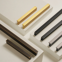SAILANKA Brass Furniture Long Handles Modern Nordic Wardrobe Dresser Cupboard Square Cabinet Drawer Guarda Roupa Pulls Knobs