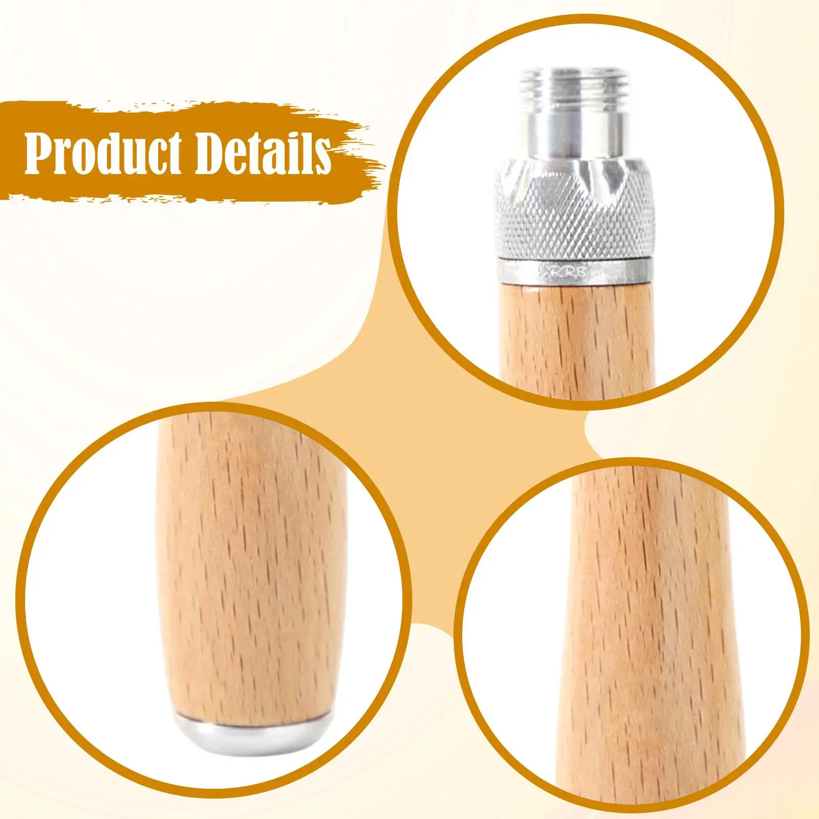 Threaded Dummy Pedal for Bicycle Maintenance Aluminum Alloy Beech Wood Bike Pedal Tool for Garage Repairs