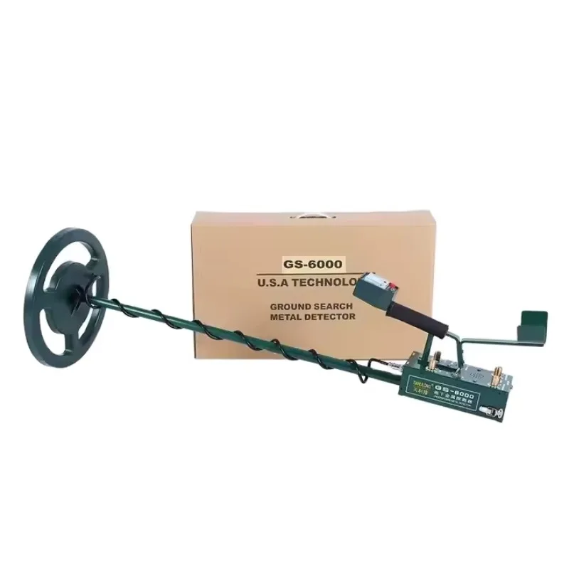 GS6000 High Precision Waterproof Plastic Metal Detector for Outdoor Treasure Hunting
