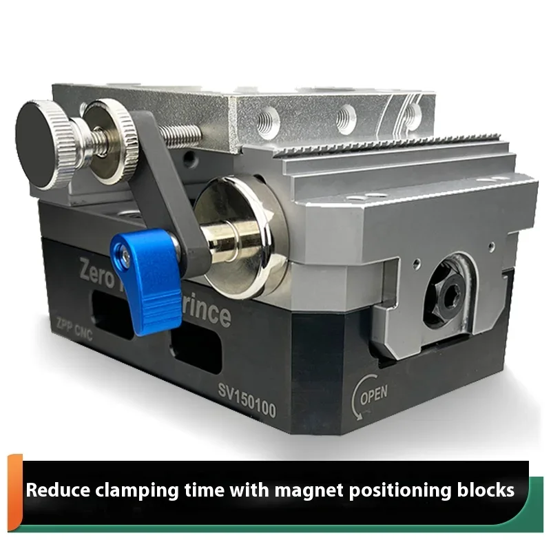 Self Centering Vice Vise Magnet Locator Positioner CNC Workpiece Locator Auxiliary Parallel Magnetic Suction Auxiliary Vise Vice