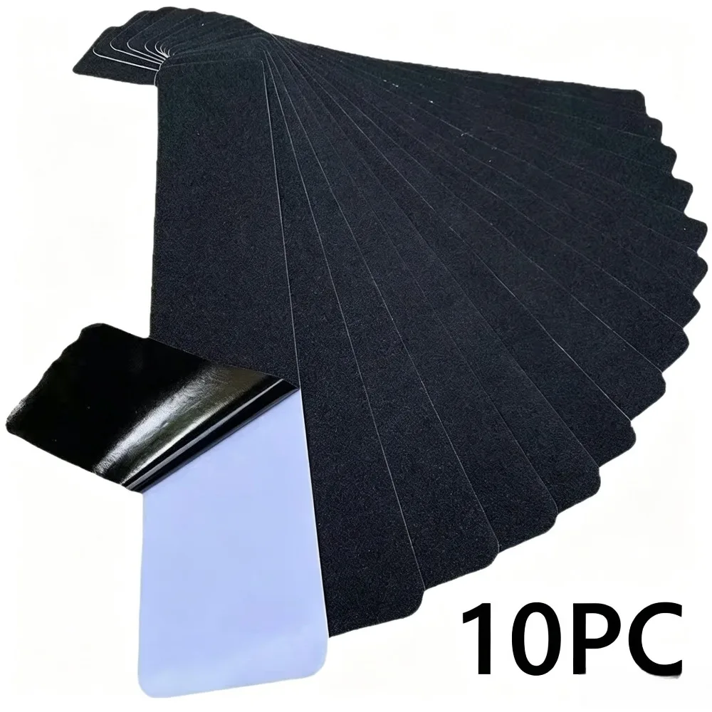 10pcs Pvc Frosted Anti Slip Stair Treads Self Adhesive Skid Step Pads Durable Protective Mats For Wooden Concrete Porch Walkway