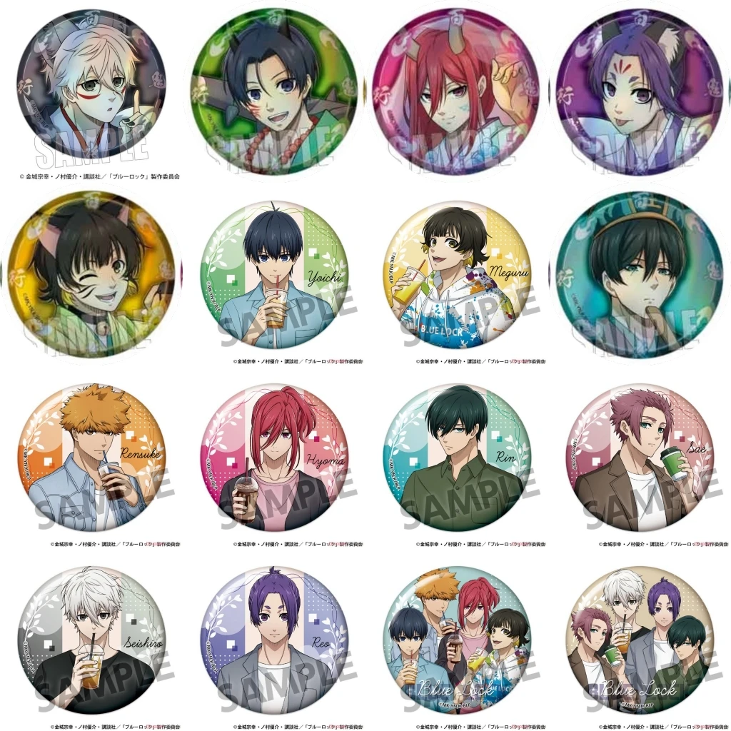 58mm Anime Isagi Yoichi Itoshi Rin Michael Kaiser Mikage Reo Karasu Tabito Cosplay COSTUME Badge Pin SPTE Tinplate Brooch﻿ Prop